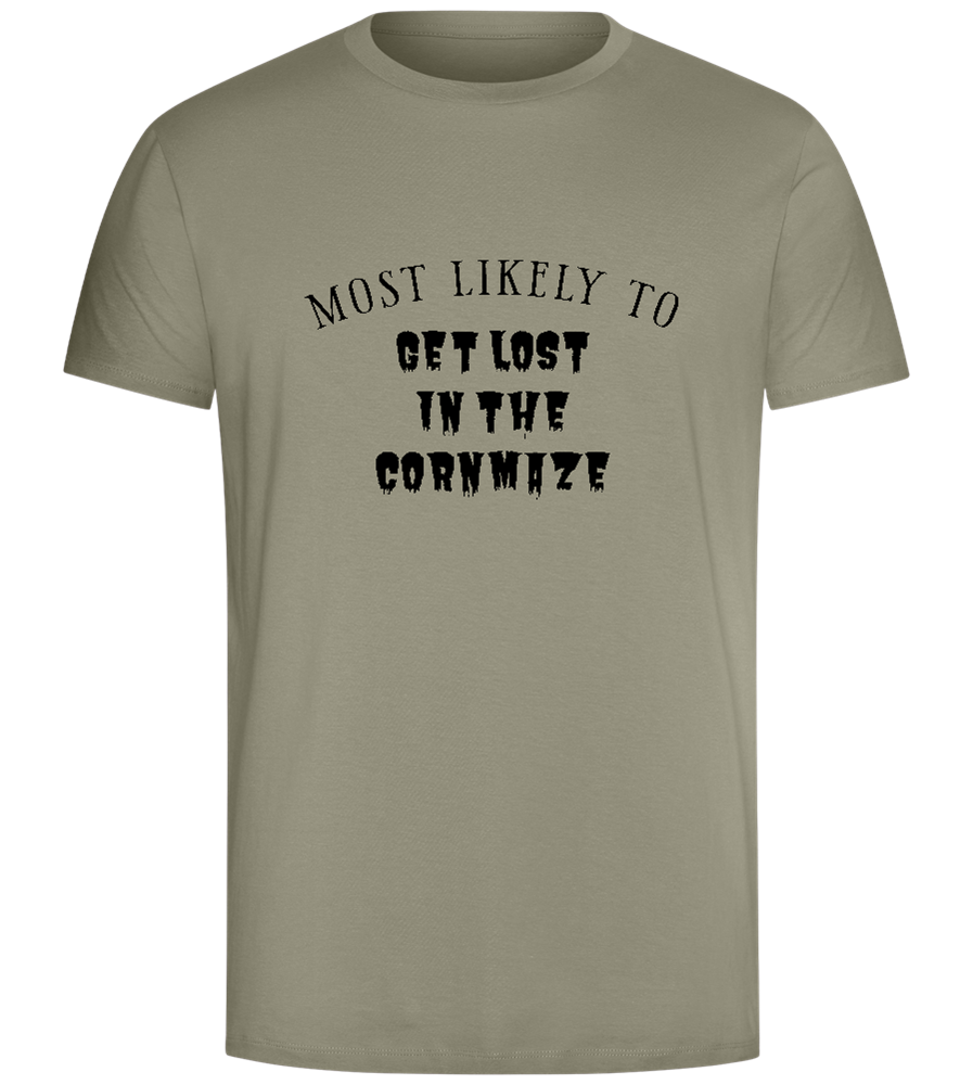 Get Lost in the Maze Design - Comfort Unisex T-Shirt_KHAKI_front