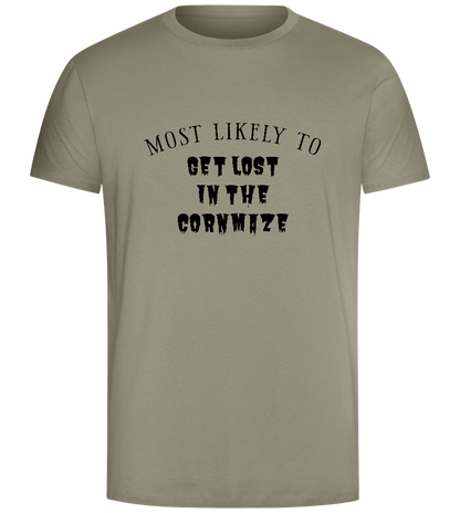 Get Lost in the Maze Design - Comfort Unisex T-Shirt_KHAKI_front