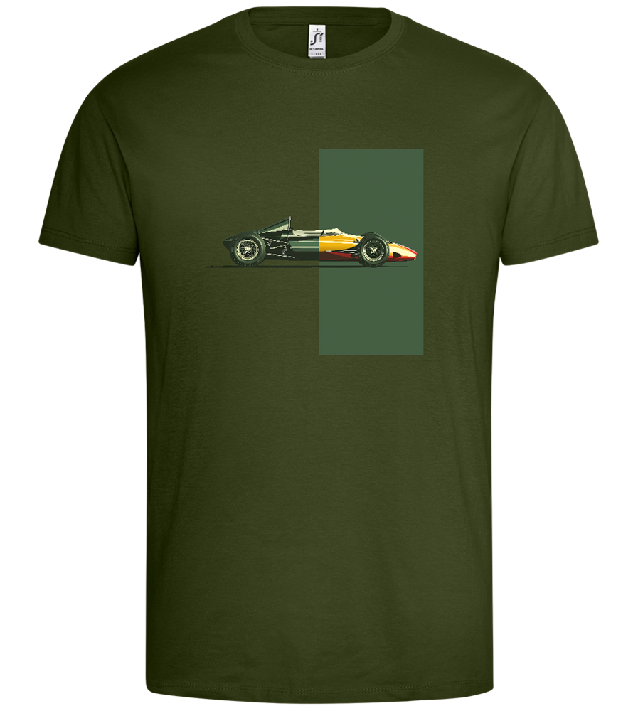 Retro F1 Design - Premium men's t-shirt_ARMY_front