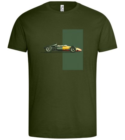 Retro F1 Design - Premium men's t-shirt_ARMY_front