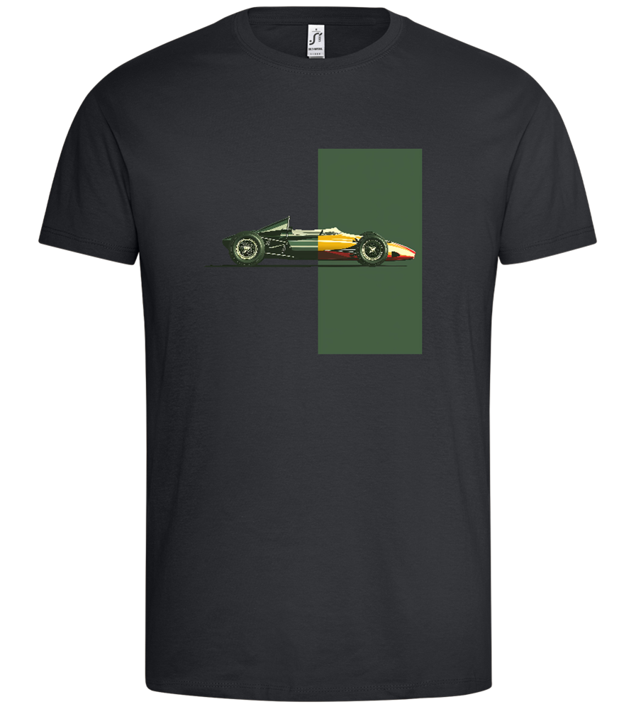 Retro F1 Design - Premium men's t-shirt_DARK GRAY_front