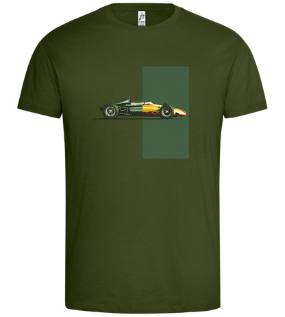 Retro F1 Design - Premium men's t-shirt_DARK KHAKI_front