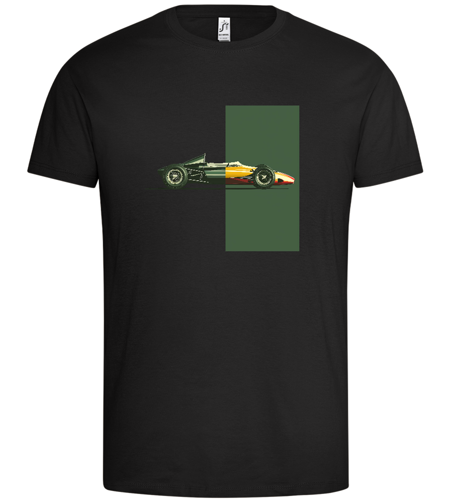 Retro F1 Design - Premium men's t-shirt_DEEP BLACK_front