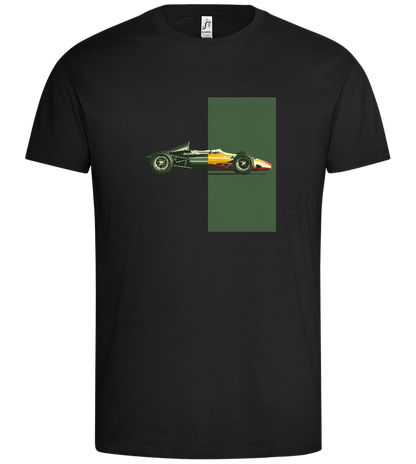 Retro F1 Design - Premium men's t-shirt_DEEP BLACK_front