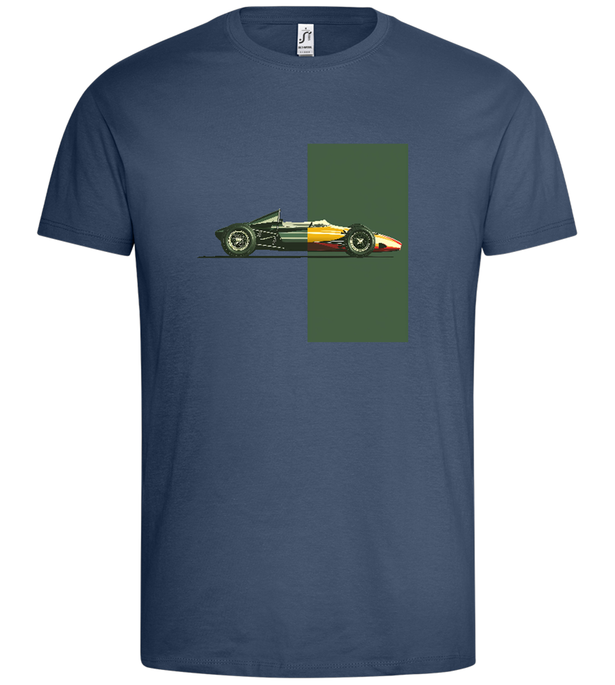 Retro F1 Design - Premium men's t-shirt_DENIM_front