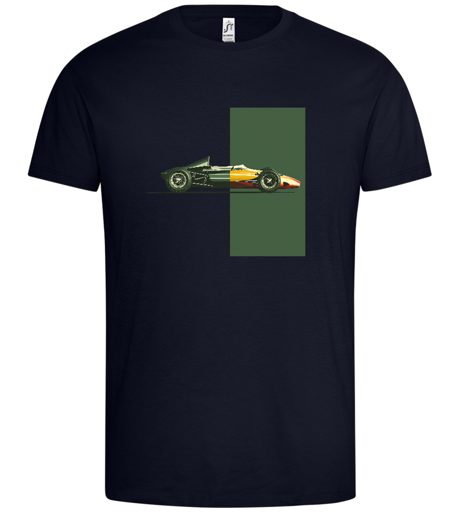 Retro F1 Design - Premium men's t-shirt_FRENCH NAVY_front