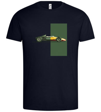 Retro F1 Design - Premium men's t-shirt_FRENCH NAVY_front