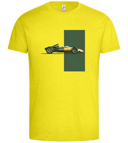 Retro F1 Design - Premium men's t-shirt_LEMON_front