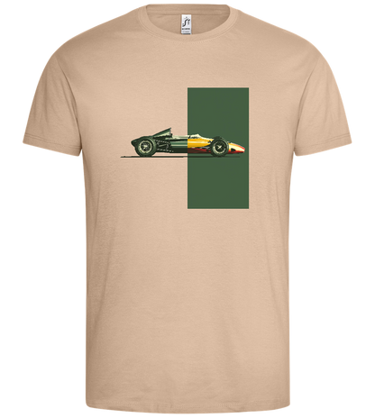 Retro F1 Design - Premium men's t-shirt_SAND_front