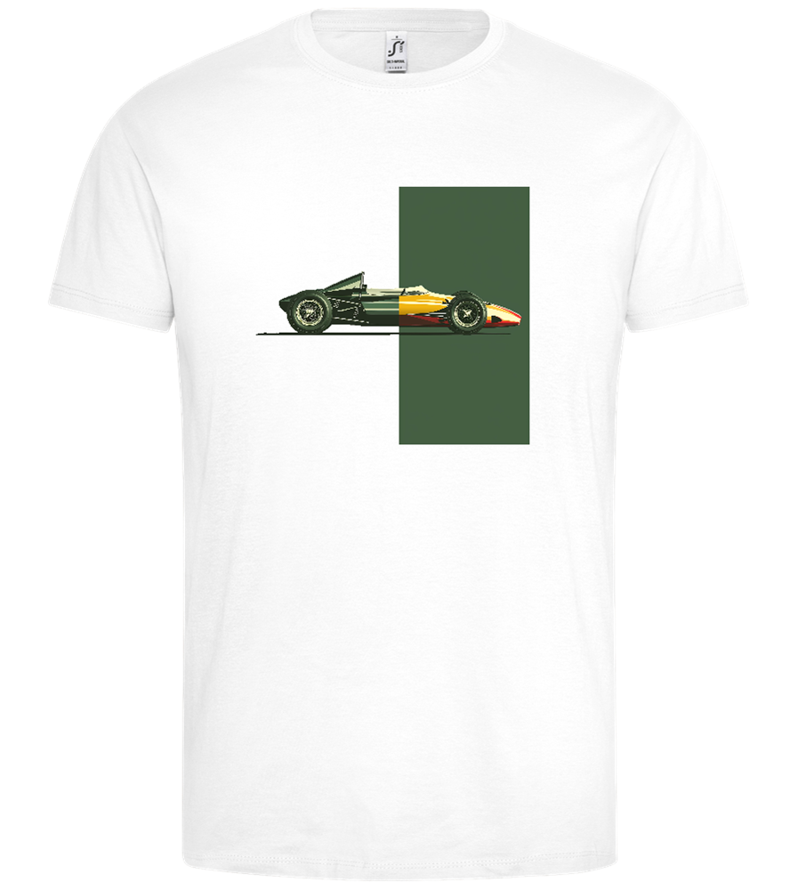 Retro F1 Design - Premium men's t-shirt_WHITE_front