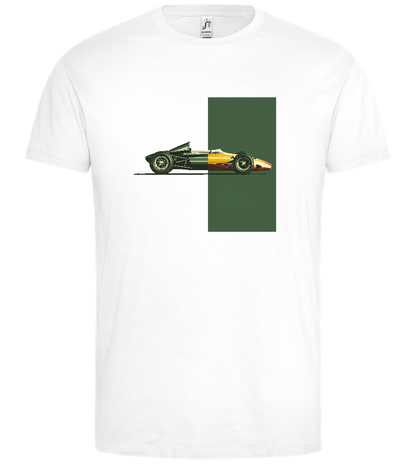 Retro F1 Design - Premium men's t-shirt_WHITE_front