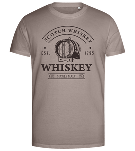 Scotch Whiskey Barrell Design - Premium men's close fitting t-shirt