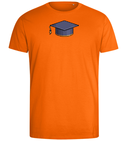 Pixel Cap Design - Comfort men's fitted t-shirt_ORANGE_front