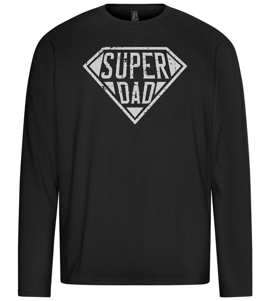 Super Dad 2 Design - Premium men's long sleeve t-shirt_DEEP BLACK_front