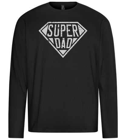 Super Dad 2 Design - Premium men's long sleeve t-shirt_DEEP BLACK_front