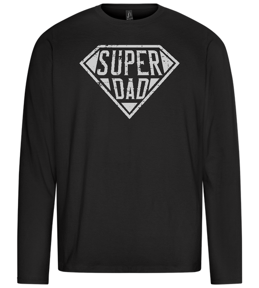 Super Dad 2 Design - Premium men's long sleeve t-shirt_DEEP BLACK_front