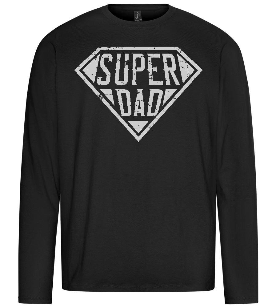 Super Dad 2 Design - Premium men's long sleeve t-shirt_DEEP BLACK_front