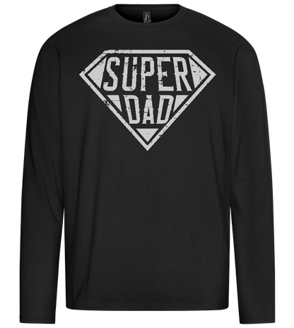 Super Dad 2 Design - Premium men's long sleeve t-shirt_DEEP BLACK_front