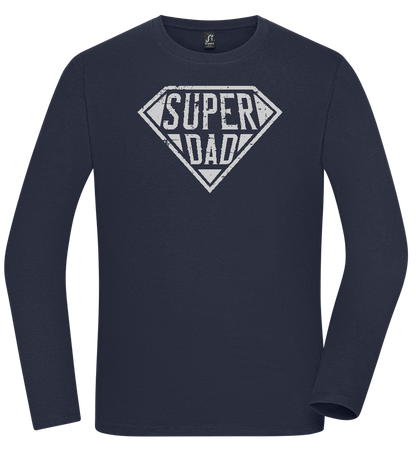 Super Dad 2 Design - Premium men's long sleeve t-shirt_FRENCH NAVY_front