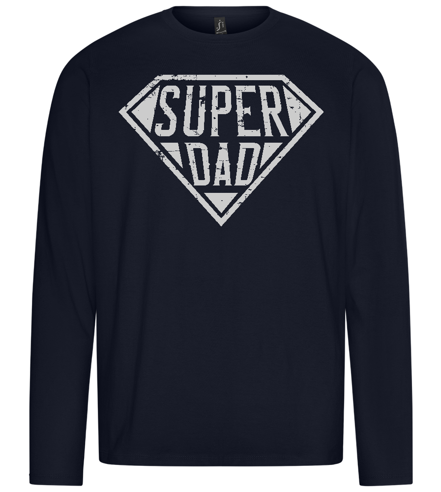 Super Dad 2 Design - Premium men's long sleeve t-shirt_FRENCH NAVY_front