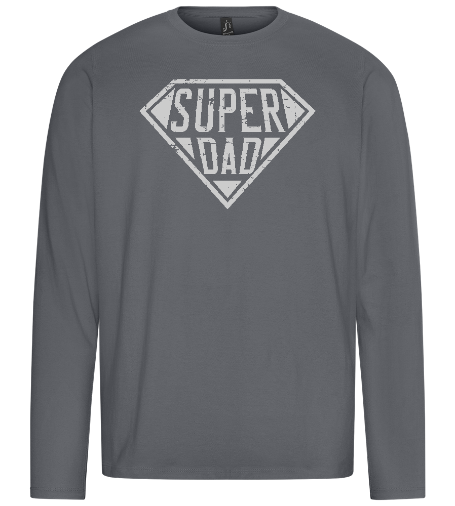 Super Dad 2 Design - Premium men's long sleeve t-shirt_MOUSE GREY_front