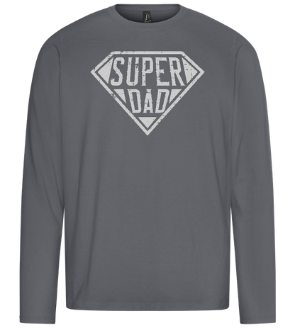 Super Dad 2 Design - Premium men's long sleeve t-shirt_MOUSE GREY_front