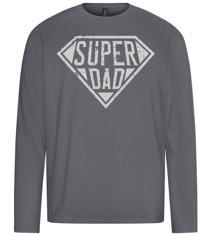 Super Dad 2 Design - Premium men's long sleeve t-shirt_MOUSE GREY_front