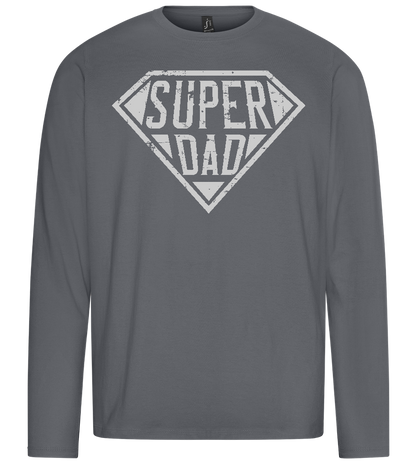 Super Dad 2 Design - Premium men's long sleeve t-shirt_MOUSE GREY_front