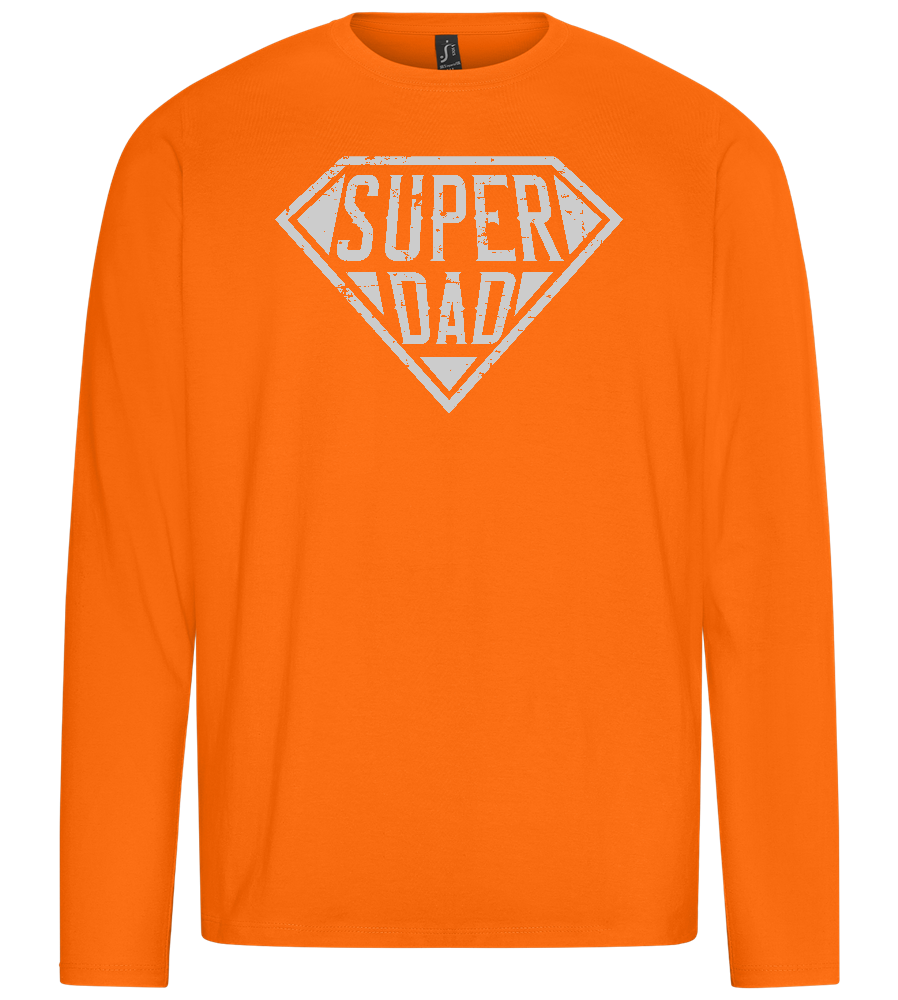 Super Dad 2 Design - Premium men's long sleeve t-shirt_ORANGE_front