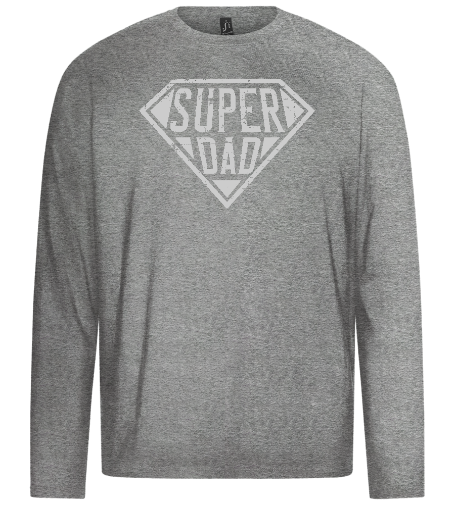 Super Dad 2 Design - Premium men's long sleeve t-shirt_ORION GREY_front