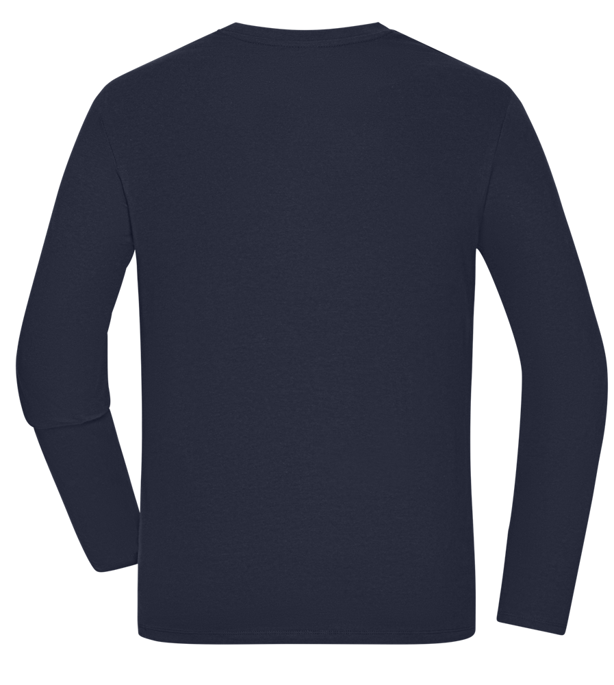 Super Dad 2 Design - Premium men's long sleeve t-shirt_FRENCH NAVY_back