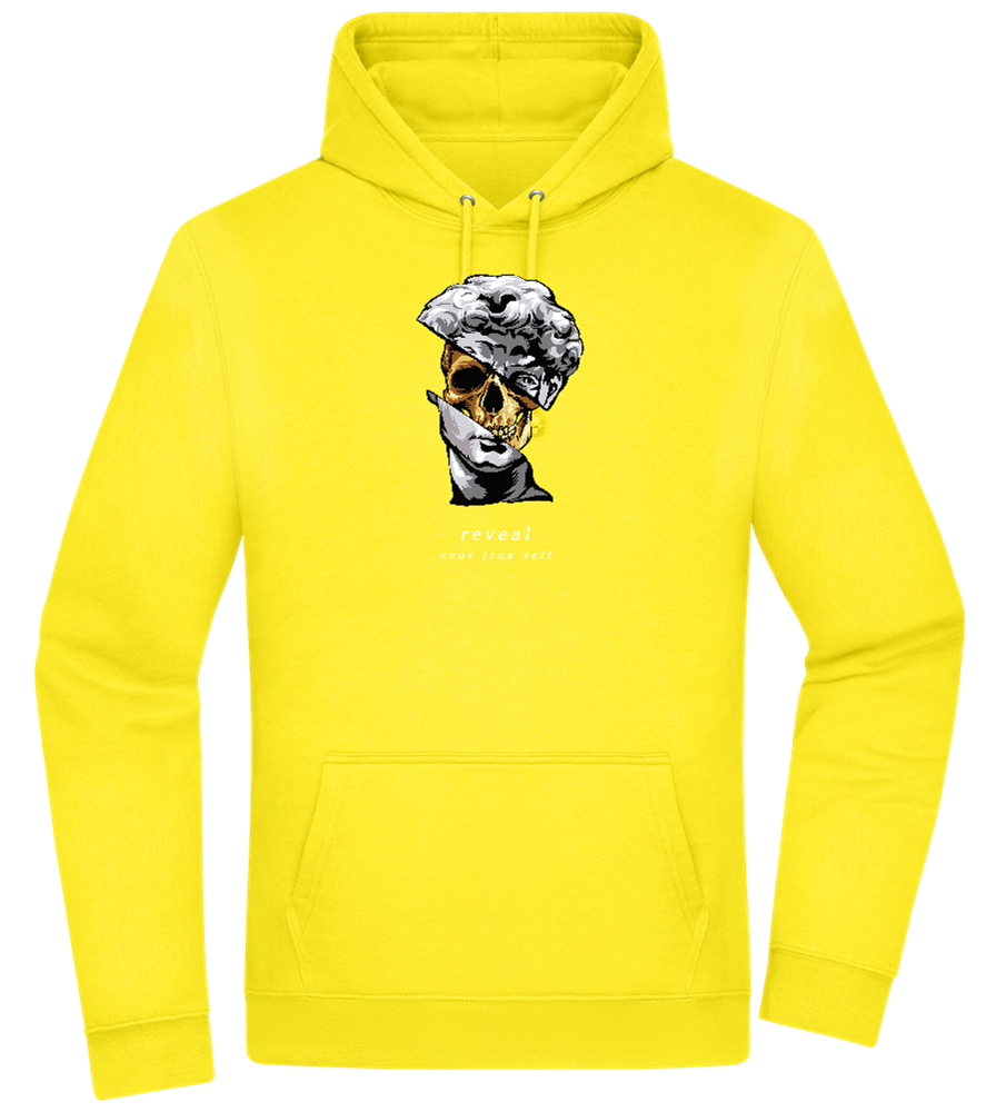 Reveal Your True Self Design - Premium Essential Unisex Hoodie_YELLOW_front