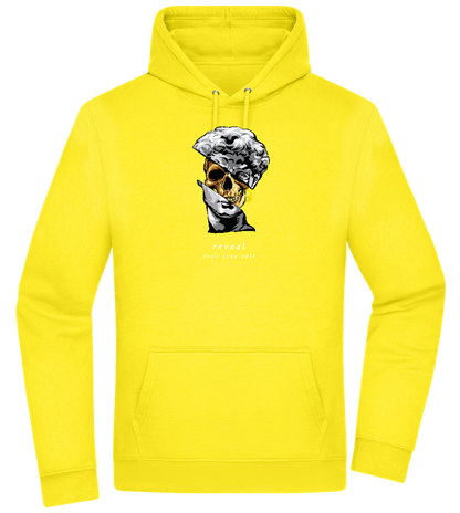 Reveal Your True Self Design - Premium Essential Unisex Hoodie_YELLOW_front