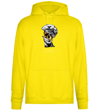 Reveal Your True Self Design - Premium Essential Unisex Hoodie_YELLOW_front