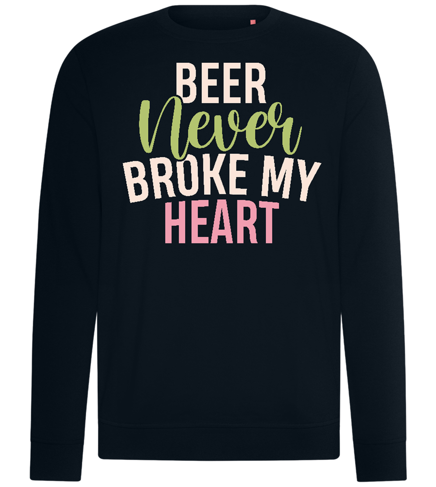 Never Broke My Heart Design - Comfort unisex sweater_BLACK_front