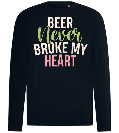 Never Broke My Heart Design - Comfort unisex sweater_BLACK_front