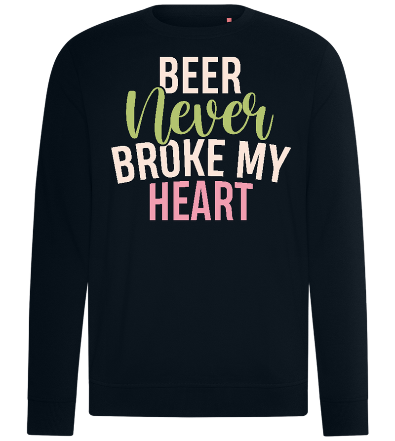 Never Broke My Heart Design - Comfort unisex sweater_BLACK_front