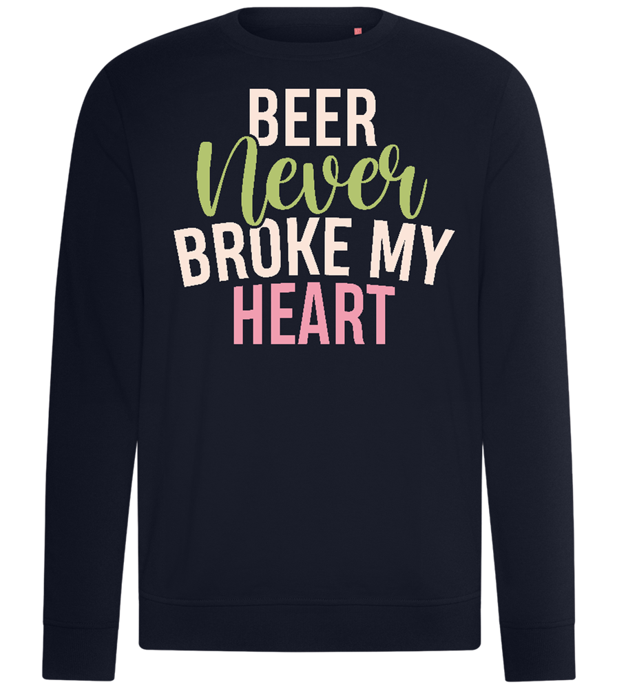 Never Broke My Heart Design - Comfort unisex sweater_FRENCH NAVY_front