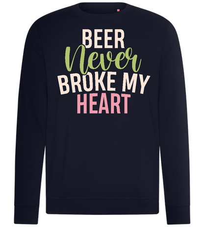 Never Broke My Heart Design - Comfort unisex sweater_FRENCH NAVY_front