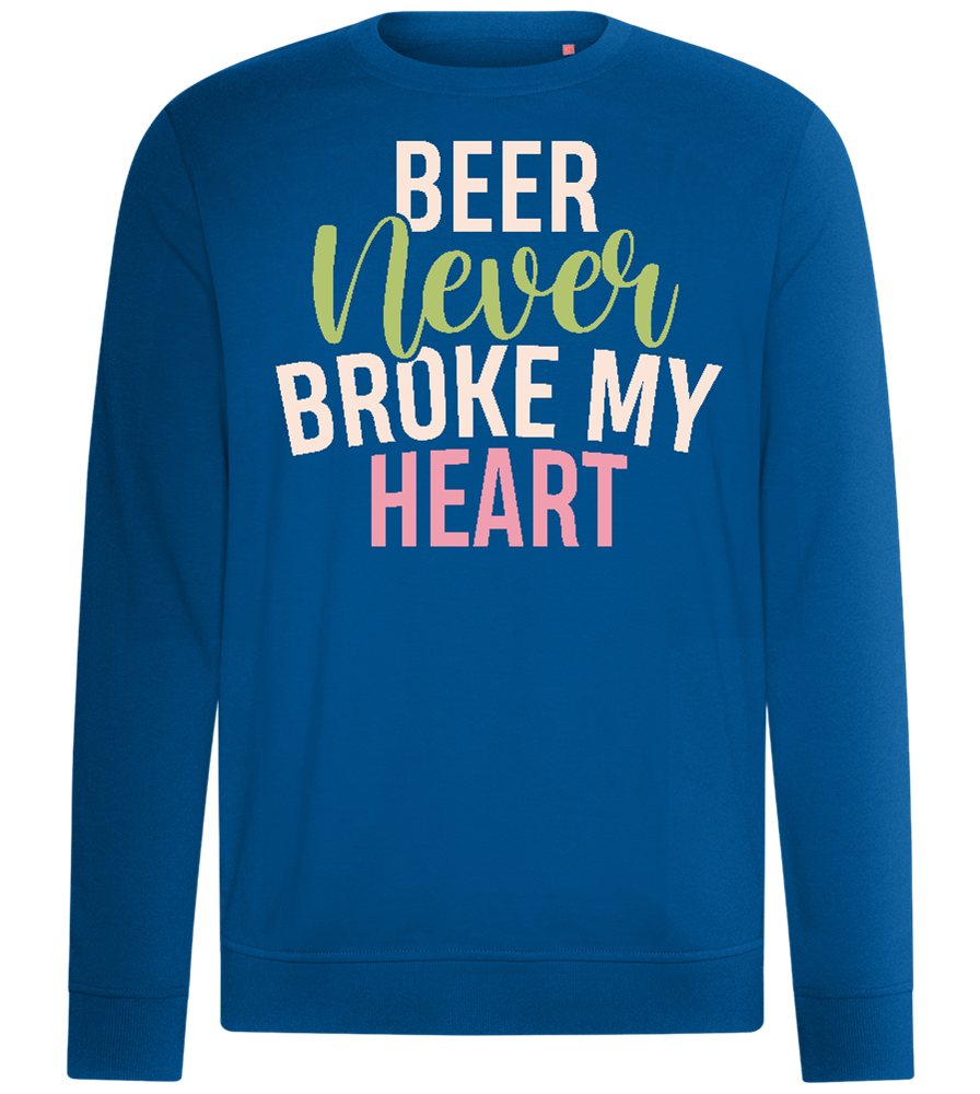 Never Broke My Heart Design - Comfort unisex sweater_ROYAL_front