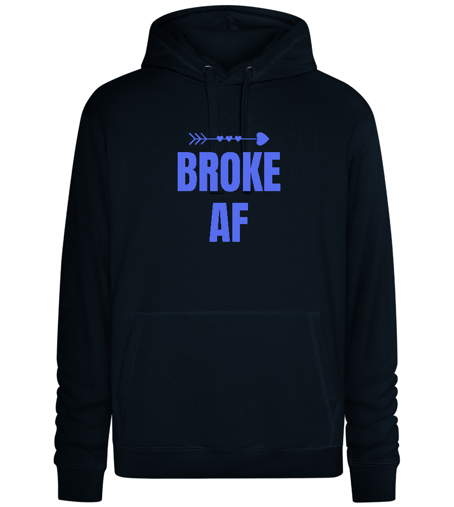 Broke AF Arrow Design - Premium unisex hoodie_BLACK_front