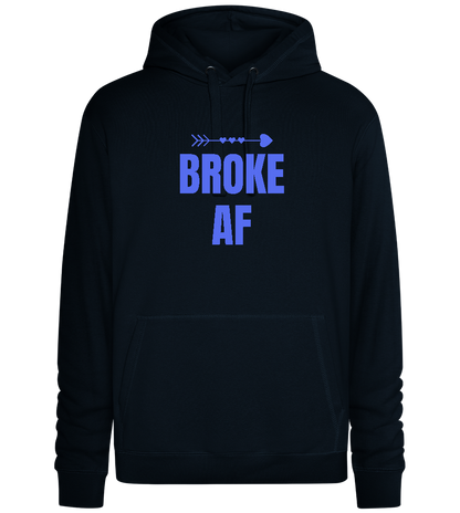 Broke AF Arrow Design - Premium unisex hoodie_BLACK_front