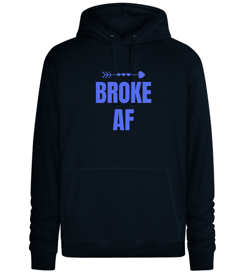 Broke AF Arrow Design - Premium unisex hoodie_BLACK_front