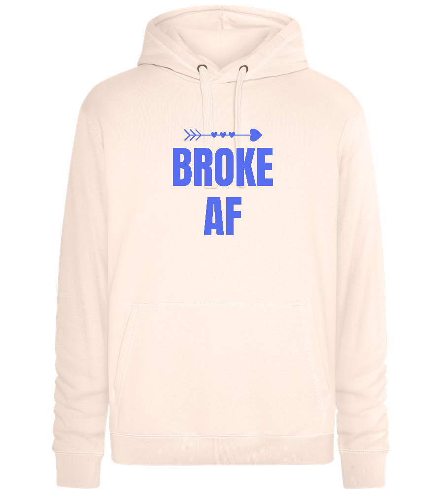 Broke AF Arrow Design - Premium unisex hoodie_LIGHT PEACH ROSE_front