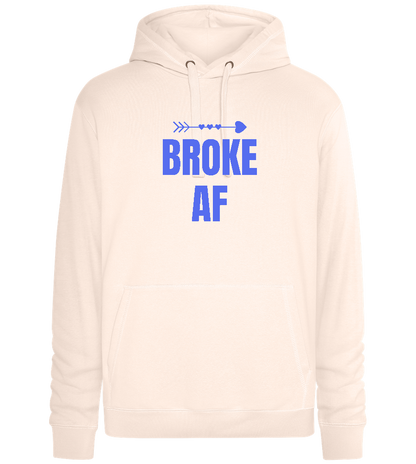 Broke AF Arrow Design - Premium unisex hoodie_LIGHT PEACH ROSE_front