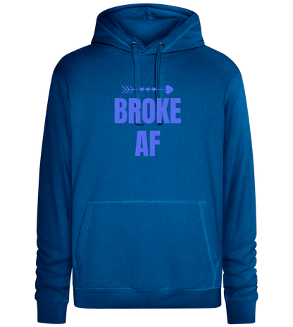 Broke AF Arrow Design - Premium unisex hoodie_ROYAL_front