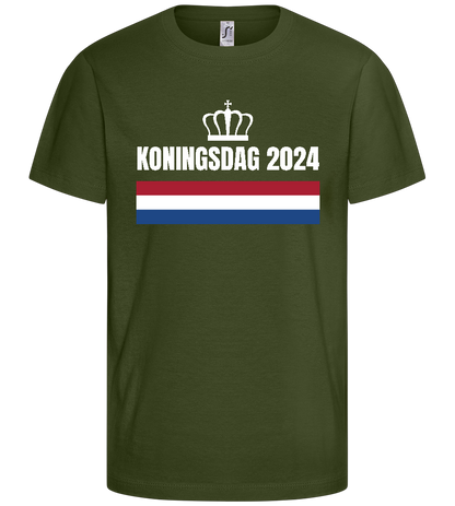 Kingsday Flag Design - Basic kids t-shirt_ARMY_front