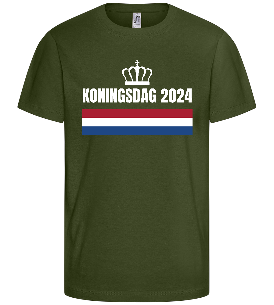 Kingsday Flag Design - Basic kids t-shirt_ARMY_front