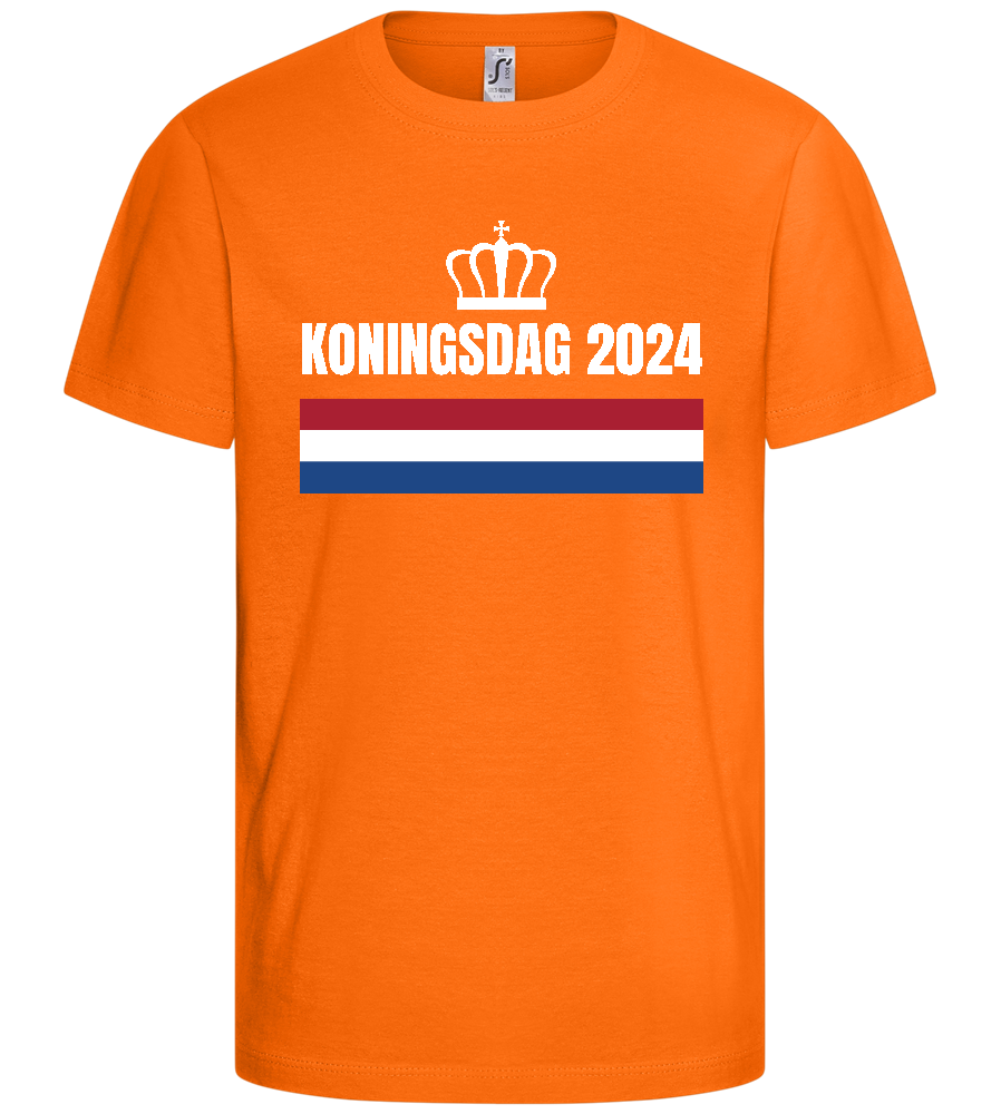 Kingsday Flag Design - Basic kids t-shirt_ORANGE_front