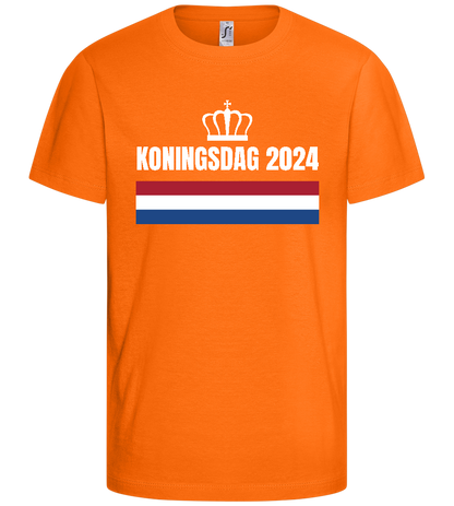 Kingsday Flag Design - Basic kids t-shirt_ORANGE_front